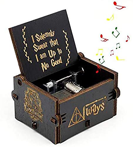 Harry Potter Classic Mini Wooden Music Box Hand Crank Engraved Musical Box-U R My Sunshine Mechanism Antique Vintage Personalizable Gift for Husband to Gorgeous Wife on Birthday Anniversary
