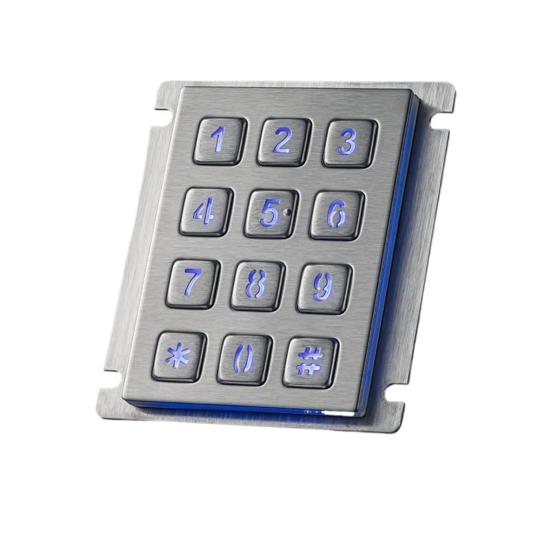 Connettore USB Matrix 3x4 con montaggio a pannello Tastiera retroilluminata numerica in metallo impermeabile IP65 for esterni(USB Interface,Star and Hash)