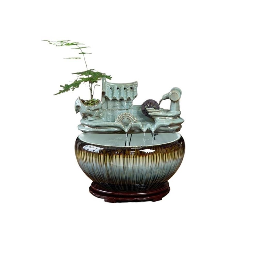 ZTHYSHOZ Tabletop Fountain Waterfall Desktop Fountain Indoor Waterfall Tabletop Ideal for Home and Office Decor