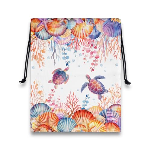 Image of Sea Turtles Coral Grip Bag Underwater Small Gymnastics Bag for Outdoor Sports