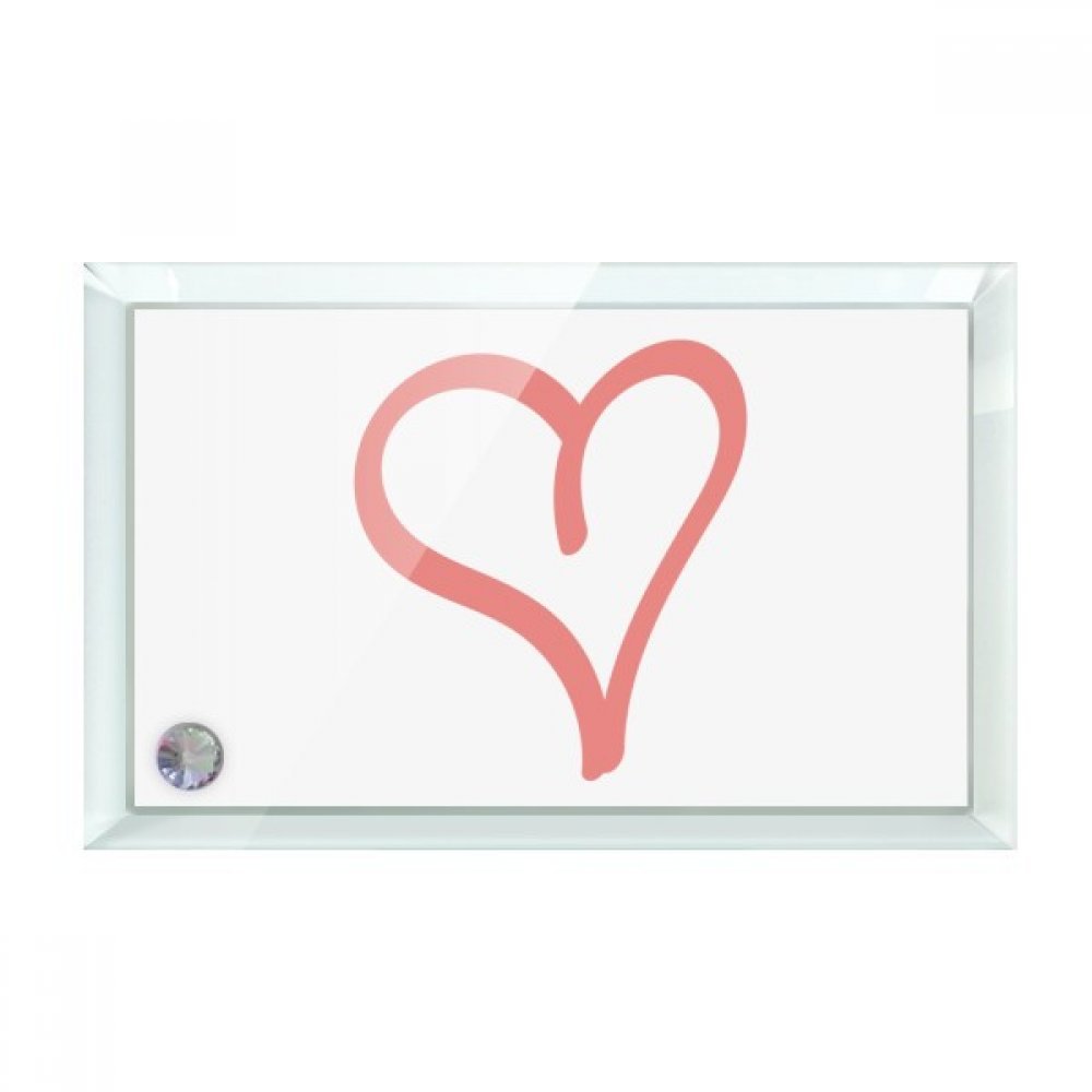 Peinture cristal art Saint-Valentin format 17x12cm en verre décoratif multicolore