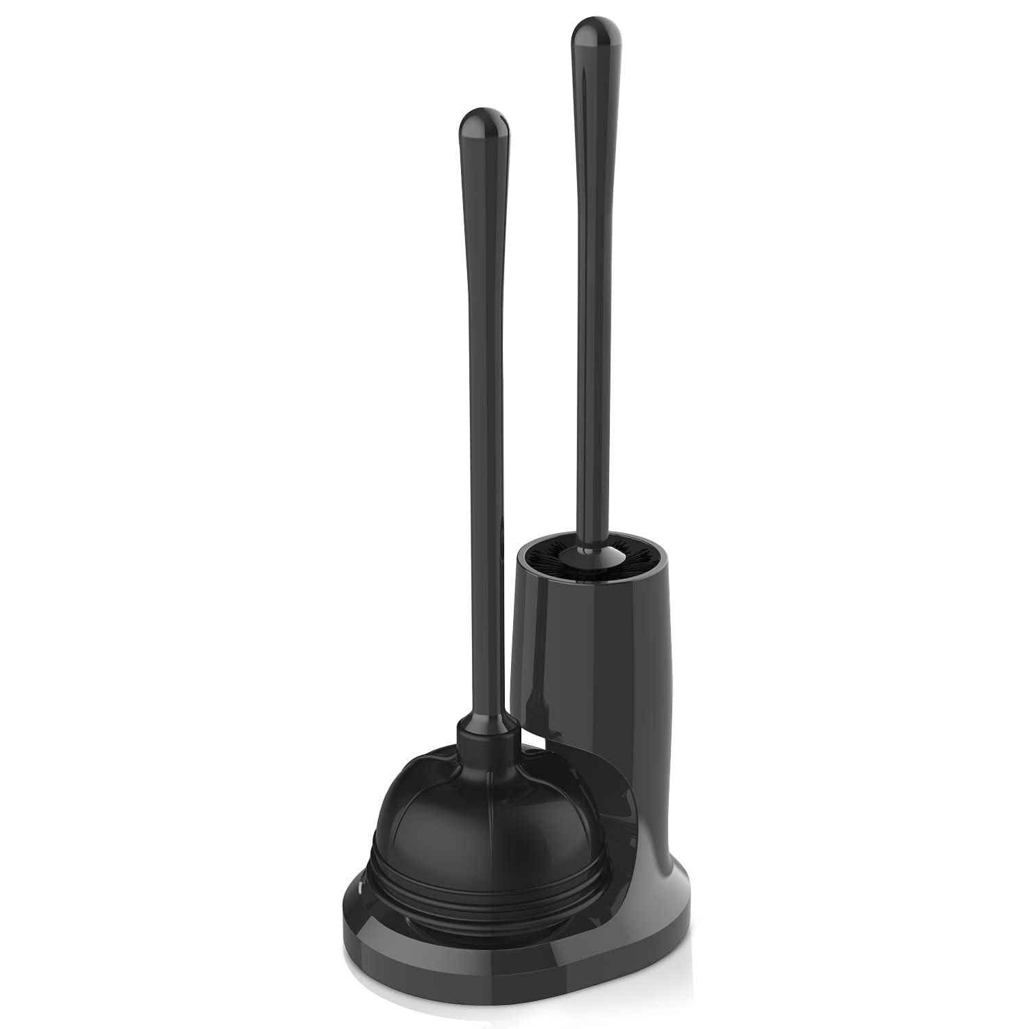 uptronic Toilet Plunger and Brush, Bowl Brush and Heavy Duty Toilet Plunger Set with Holder, 2