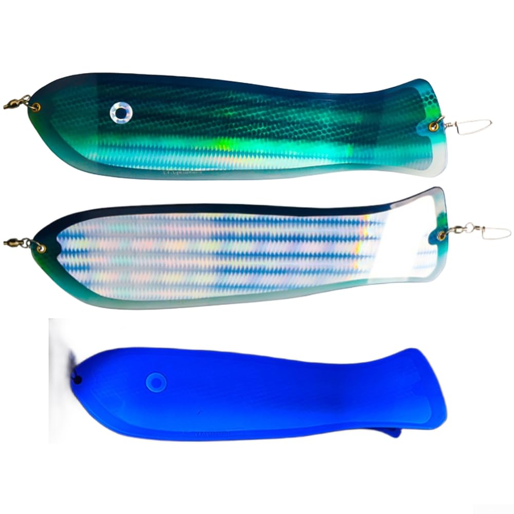 Leurre de pêche à la traîne à la traîne 32 cm, appât réfléchissant en ABS avec émerillon, pour pêche en surface pour crocus