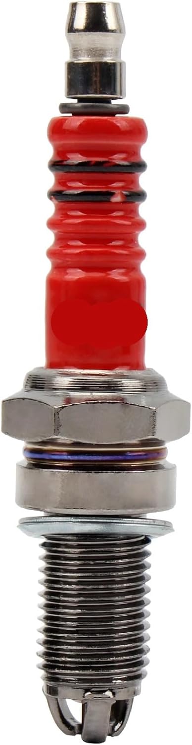 Motorcycle Fit For GY6 CG 50 70 110 125 150CC Atv Scooter Dirt Bike Go Kart OE D8TC A7TC Racing Spark Plug 3 Triple Electrode(Silver)