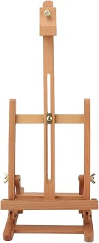 Small Tabletop Tabletop Easel, Painting Artist Display Stand Drawing Board, Easel Stand for Home Painting with Red Beech Material