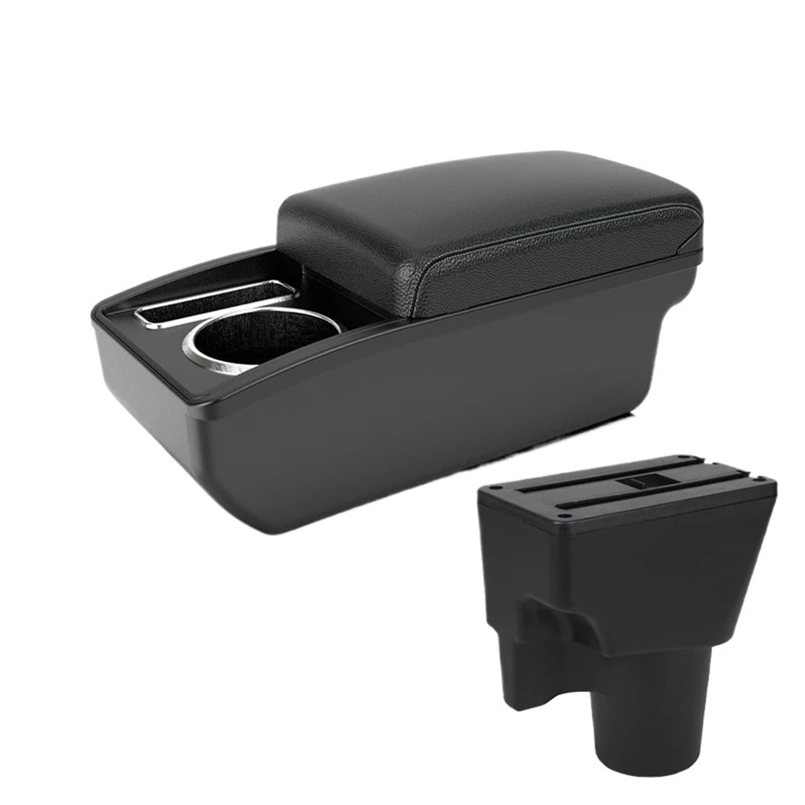 Umdjju A3 Black White Nousb For Kia For Picanto For 3X-Line Car Armrest Interior Details Retrofit Parts Accessories Storage Box Car Centre Console Armrest Box(A3 Black White Nousb)