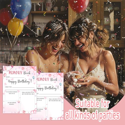 Image of Pink Slumber Party Games Card -Sleepover Stuff- Coquette Pink Bow Themed Sleepover Slumber Party Supplies- Birthday Night Games Creative Idea -Memory Book- 20 Game Cards