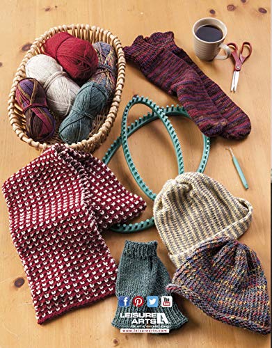 Leisure Arts - Ultimate Oval Loom Knitting Set | Pattern Book with 7 Easy to Follow Patterns | Oval Looms in 2 Sizes with Stitching Tool