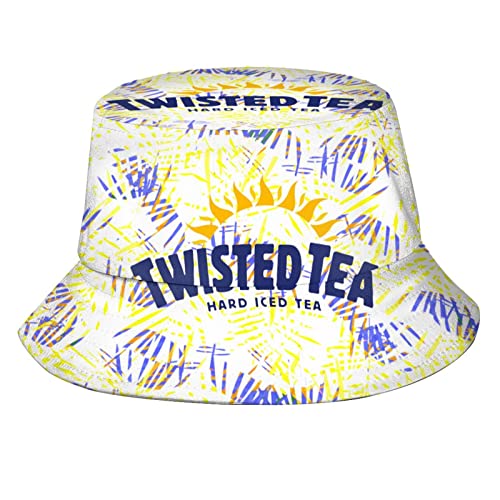 Funny Tea Bucket Hat Packable Sun Hats Trendy Print Fisherman Cap Fashion Outdoor Cap for Women and Men