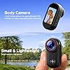 Mini Body Camera 4K, Wearable Sport Action Cameras 150° Wide Angle Lens, Thumb Size POV Camera for Ski Bicycle Motorcycle Daily Vlog Outdoor (Black)