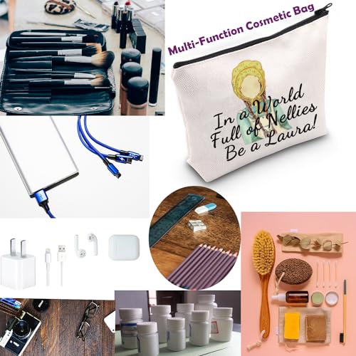 TSOTMO Laura TV Show Merchandise Gift Farmhouse Makeup Bag 70S Farm Farmer Gift Laura Novel Book Gift The Ingalls Gift For TV Show Lovers Laura Book Fans Gift (Be a Laura)3