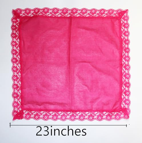 5pcs 24“ Lap scarf lap scarves with lace trims lap handkerchief Lap covers lap skirts for women in church4