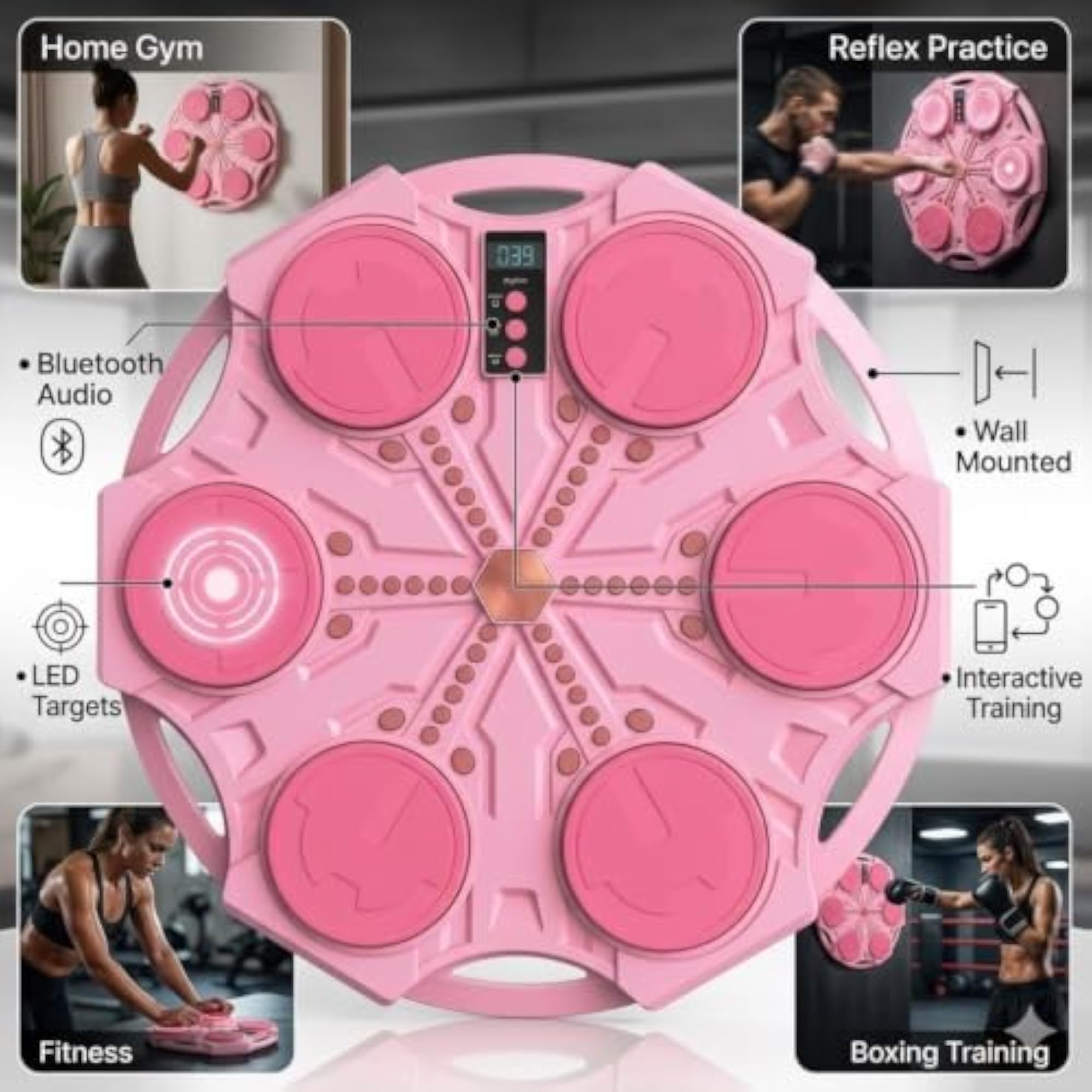Bluetooth Music Boxing Machine with LED Light Targets