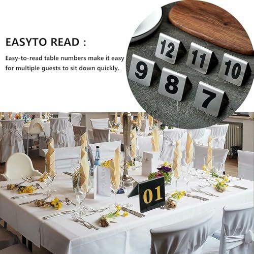 Numéros de table de tente en métal pour mariage et restaurant - 8