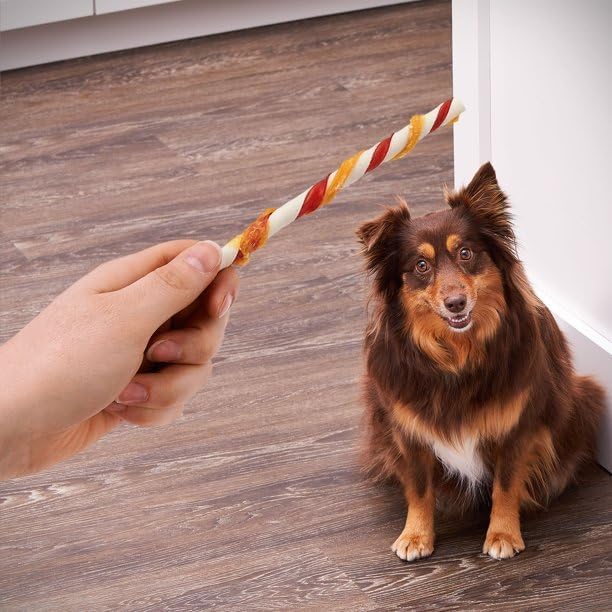 Beefhide Twist Sticks with Chicken for Dogs, 23.6 Oz, 100 Count, Made with Real Chicken