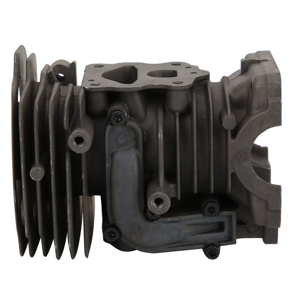 Juego de pistón de cilindro de motosierra Accesorio de hardware de precisión de alta calidad para 450 Construcción de motosierra Aluminio fundido duradero Cromado 44 mm Diámetro del pistón