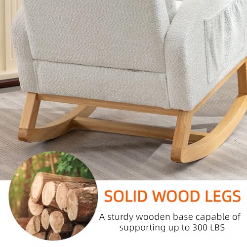Sillón Mecedor Ergonomico Plegable Blanco miniatura 6