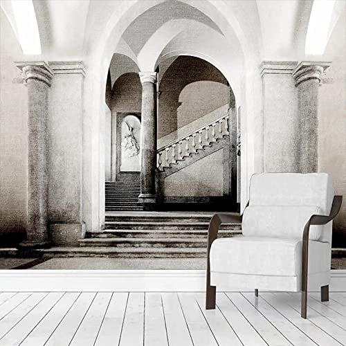 YXTSmurals Casa Edificio Corredor Art Papel Tapiz Fotográfico, Impermeable Autoadhesiva Impresión 3D Mural De Papel Pintado Fotomural 3D Decoración De Papel Tapiz Fondo De Pared De Tv