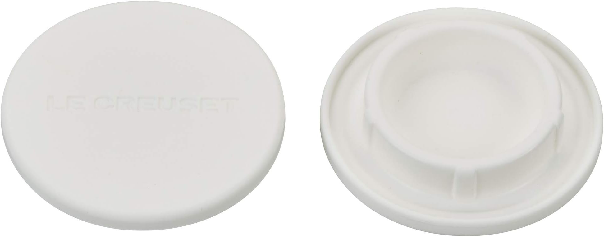 Le Creuset Silicone Mill Caps, Set of 2, 2 1/2" each, White