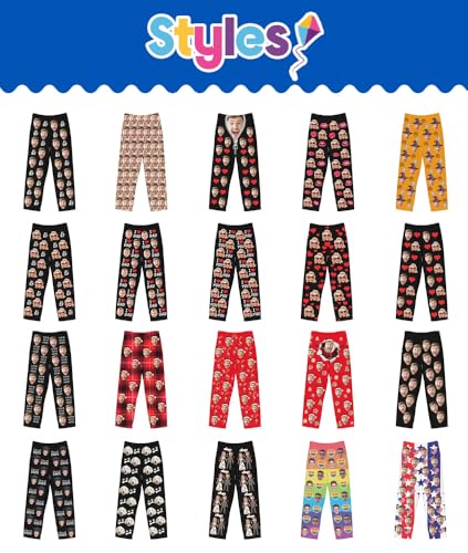 Custom Pajama Pants for Men Boyfriend Dad,Personalized Pj Pants with Photo,Customized Funny Face Pants Gifts2