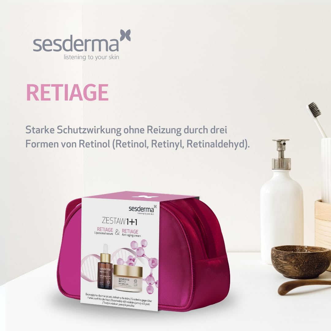 Sesderma Reti Age Creme + Serum Set - Anti-Aging Pflege für reife Haut | 50 ml Creme + 30 ml Serum