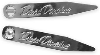 David Donahue Mens Silver Plated Brass Dress Shirt Collar Stays-18 Count CS613900
