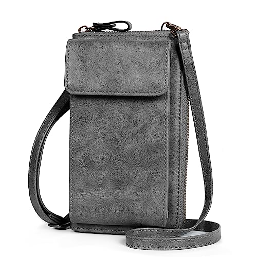 TANTOMI Handytasche zum Umhängen, Umhängetasche Damen RFID Blocking, Handy Tasche Damen Umhänge mit Abnehmbarem Gurt, Schultertasche Vielen Fächern