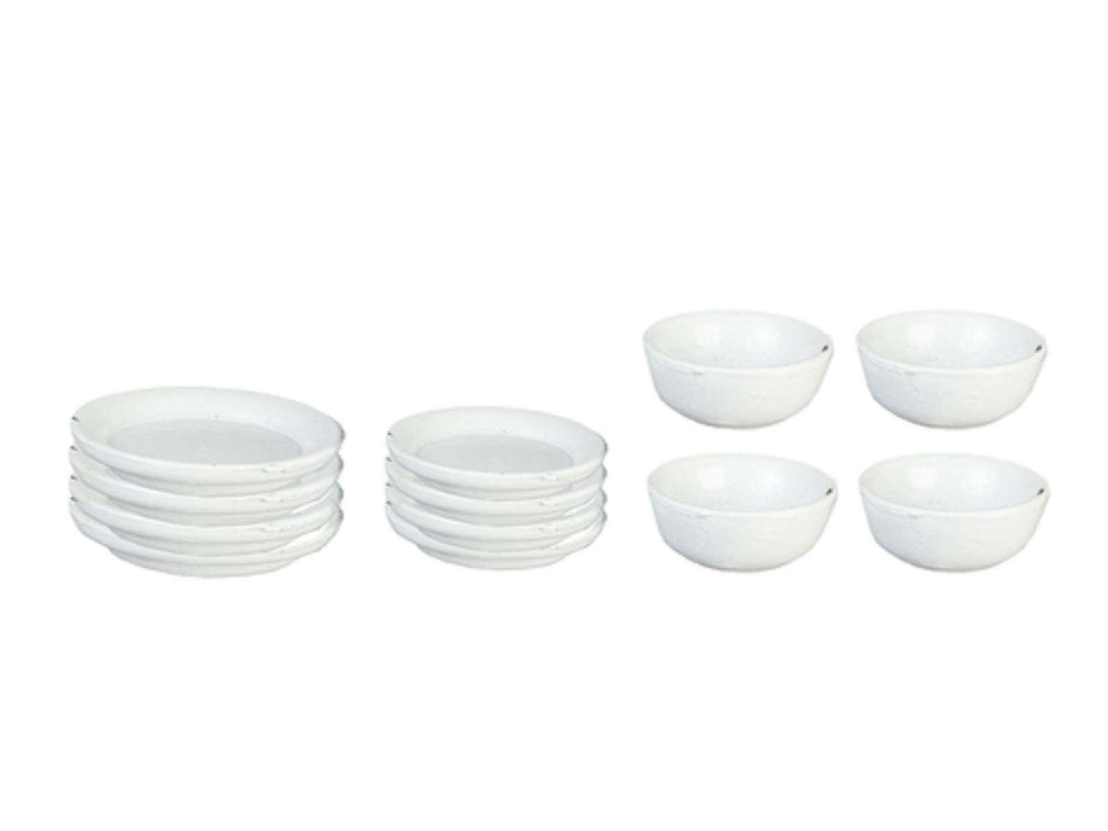 Melody Jane Puppenhaus-Besteck – 12-teiliges Set, Weiß, Maßstab 1:12