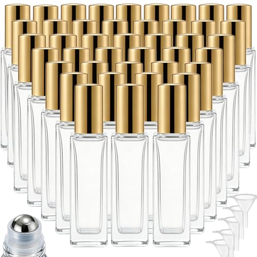 Hzmssore 100 Pcs 10 ml Roller Bottles for Essential...
