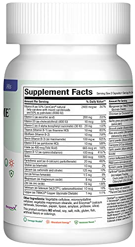Maxi Health Teen Supreme His Vitamins For Teen Boys (60) - Teen Multivitamin For Young Men Ages 12 17 - Daily Teen Vitamins For Height Growth, Nutrition, Energy, Antioxidants & Teen Boy Needs #TOP5