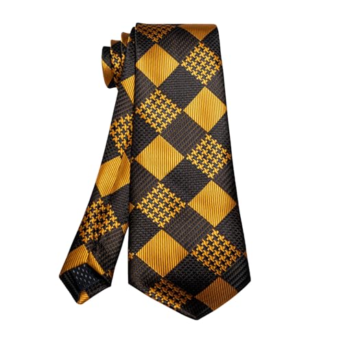 Image of 5PCS Mens Silk Tie, Pocket Square, Cufflinks, Drilled Tie Ring and Lapel Pin Set for Wedding Groom Party