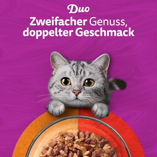 WHISKAS Duo Nassfutter Portionsbeutel Multipack, Classic Combo in Gelee, 12 x 85g