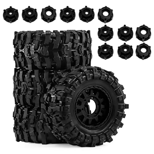 Pneus RC 1/10 12mm Hex noirs pour Monster Truck Traxxas et Granite ARRMA