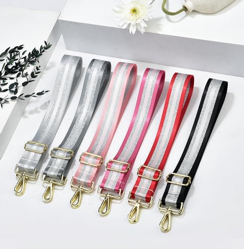 Image of LVYOUME Purse Strap Silver Hardware Wide Bag Straps Replacement Crossbody Adjustable Shoulder Strap for Purses