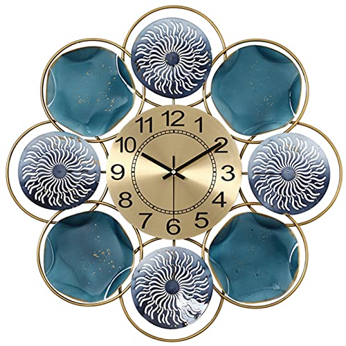 Horloge murale silencieuse en métal mécanisme quartz sans tic-tac
