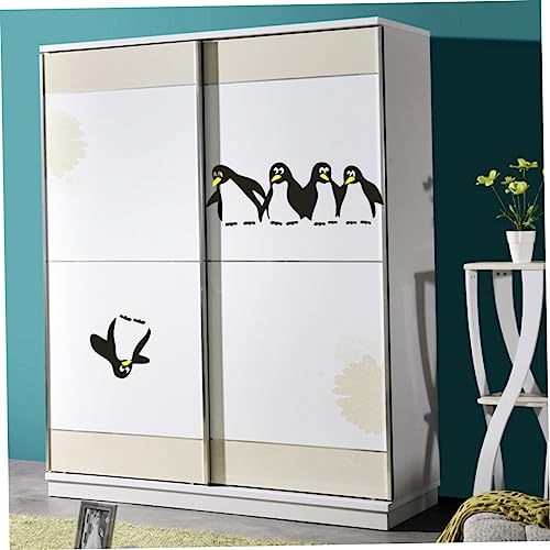 Stickers Noël pingouin : décoration magnétique amovible