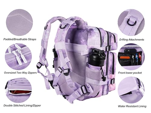 Image of LHI Tactical Military Backpack for Men and Women 25L /35L Army Assault Pack Bag Small Rucksack with Bottle Holder
