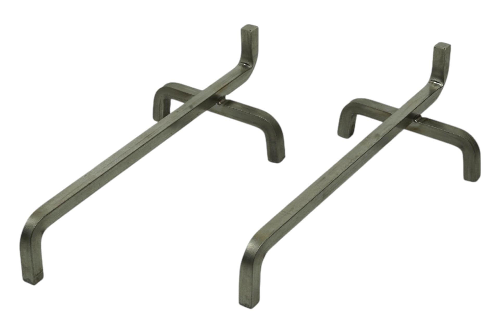 Feuerhund Edelstahl 2er Set Kaminbock Feuerbock Kaminböcke Kaminhund Feuerross (300x140x150mm)