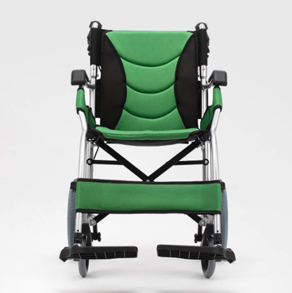 Silla de Ruedas Manual,Sillas de Ruedas Multi-Funcionalción Aleación Denio Silla de Ruedas Manual Ligera Y Plegable