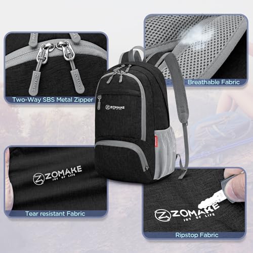 Mochila deportiva ligera ZOMAKE 20L plegable para senderismo miniatura 4