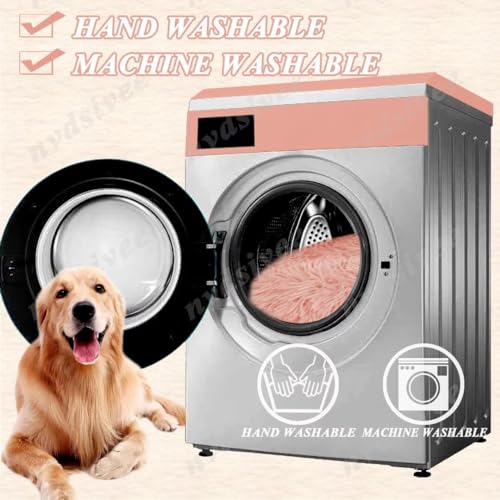 nvdsivee Hundebett Rund Katzenbett PlüSch Hundebetten Maschinenwaschbar Hundematte Hundekissen für Kleine Mittelgroße Grosse Hunde mit Rutschfestem Boden Rot 60cm