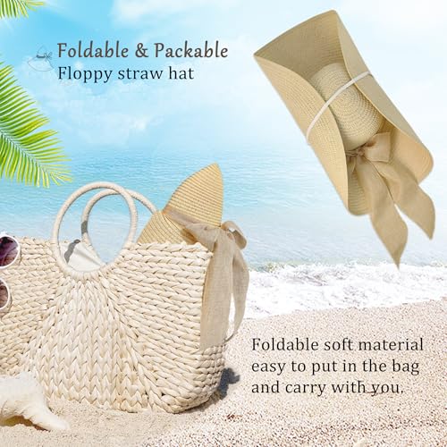 Sombrero de sol grande para mujer, ala ancha y protección UV miniatura 4