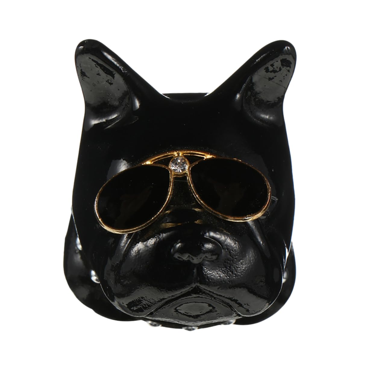 SOLUSTRE 3stücke Clip Für Lustiger Bulldoggenkopf Für Lüftung Auto-dekoration Und Duftspender Für Innenräume Mit Brille Langlebig Und