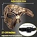 Ubauta Steampunk Cyborg Mask for Halloween: Handcrafted Plastic with Gold Metallic Finish - DIY Repair Strip & Adjustable Fit