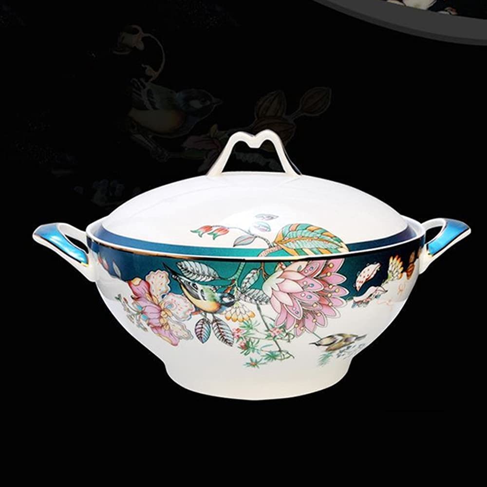 70-częściowe zestawy obiadowe, zestaw obiadowy z porcelany Jingdezhen Palace dla 12 osób, luksusowy francuski zestaw ceramicznych talerzy obiadowych, rodzinna zastawa stołowa do hotelu