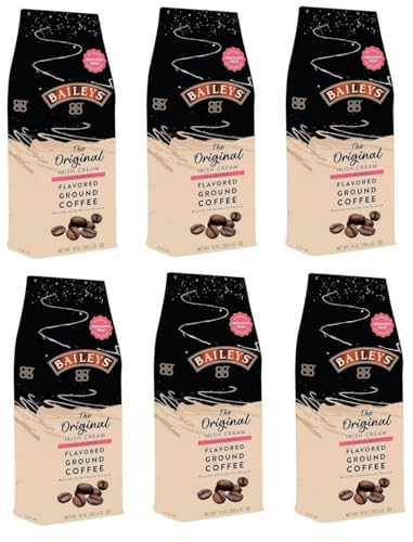POPS TRADING COMPANY Since 1998 Irish Cream Flavored Ground Coffee Medium Roast (2-Pack) 10oz Bags With Pops Coasters