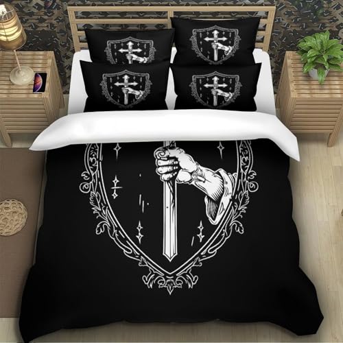 Linge de lit calligraphie chinoise parure haut de gamme en microfibre 3D - 5
