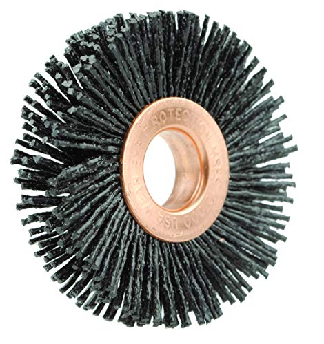 Image of Weiler 17555 2 inch Burr-RX Wheel Brush, .035 /80CG Crimped Fill, 1 /2 inch Arbor Hole, Made in The USA (Pack of 10)