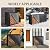 Vailge 4ft Firewood Rack Cover, Heavy Duty Waterproof Oxford Outdoor Firewood Storge Cover with Zipper and Openable Front Flap, Cover Only,48''*23''*46'',Black