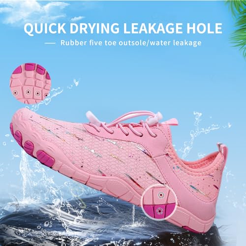 Image of Hike Barefoot Shoes for Womens Men Footwear,Pro Healthy&Non-Slip Water Shoe for Women Men, Wide Toe Running Shoes Boots Sneakers Unisex Designed for Walking,Running&Swimming Yoga, and Water Sports